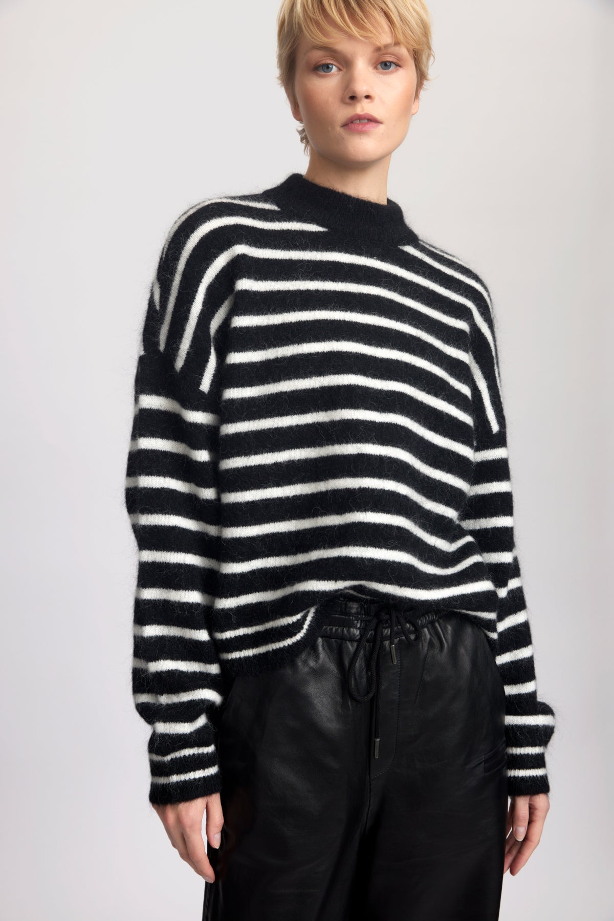DebbieGZ pullover Svart/Vit randig - 10909448