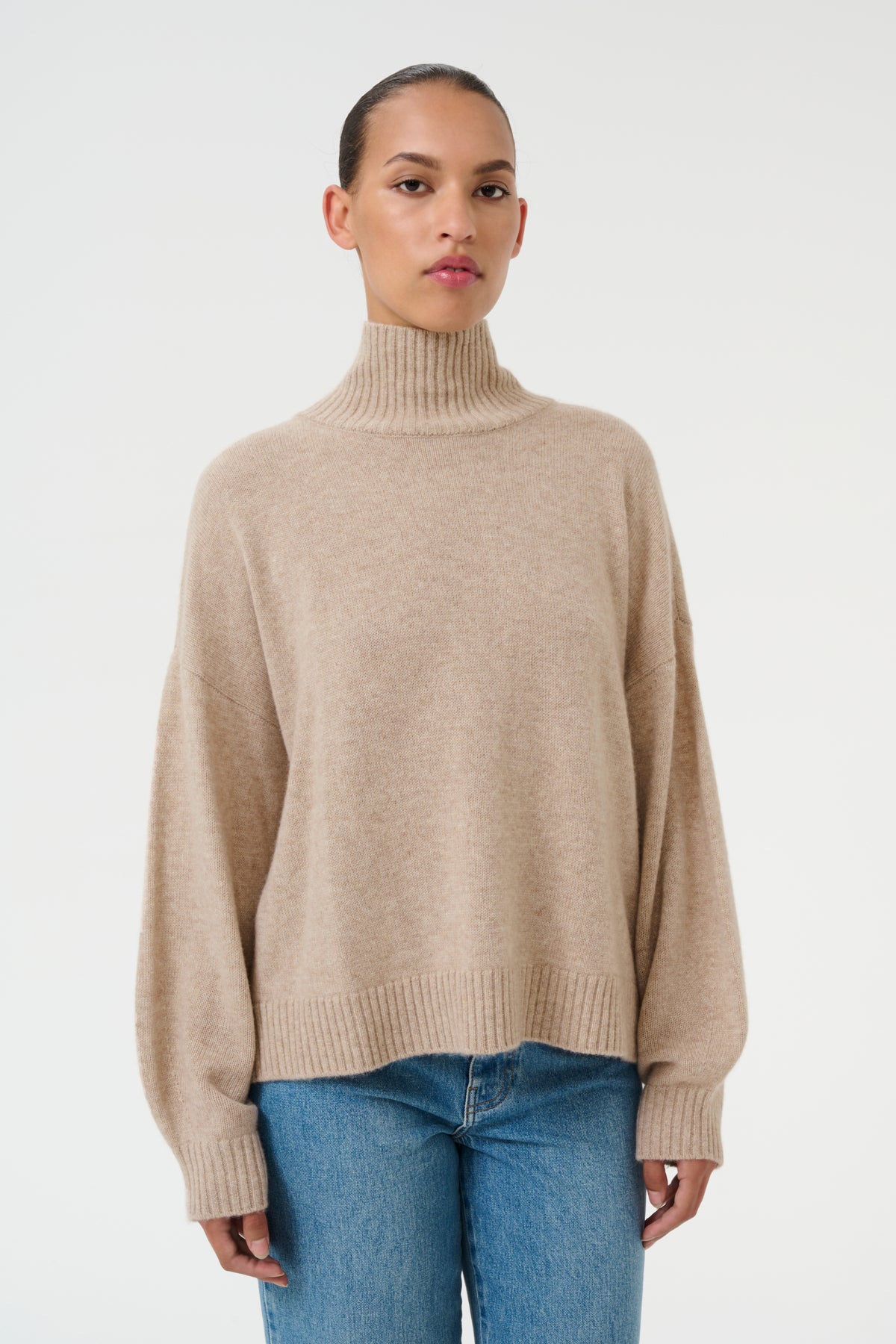 CasiaGZ polotröja NOO Light Weight Beige Melange - 10909851