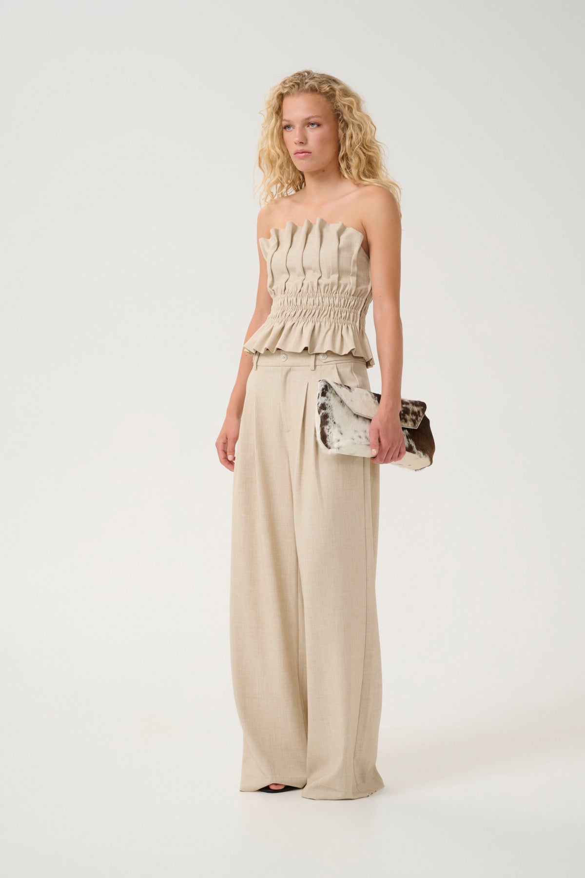 GZdecy MW pants Light Sand Melange - 10909871