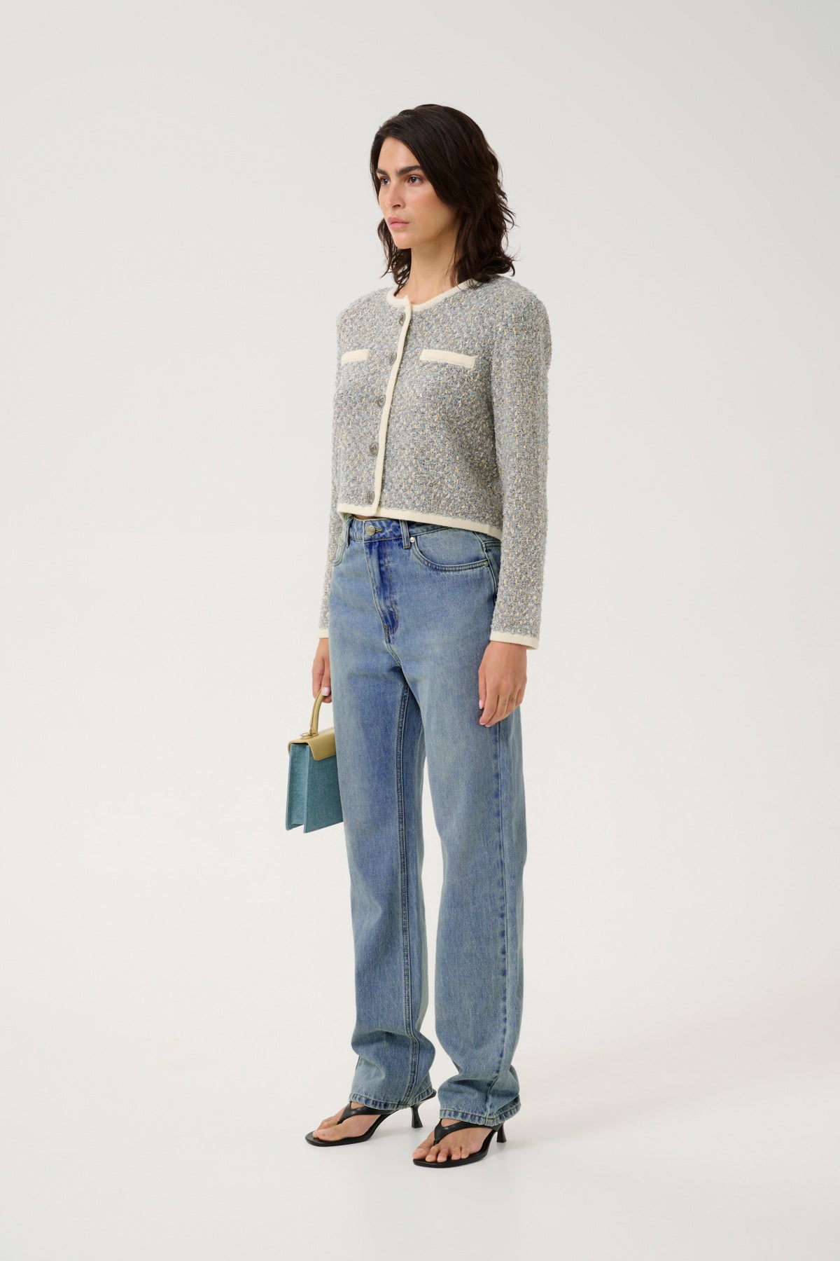 GZlayza HW straight jeans Mid blue vintage wash - 10909929