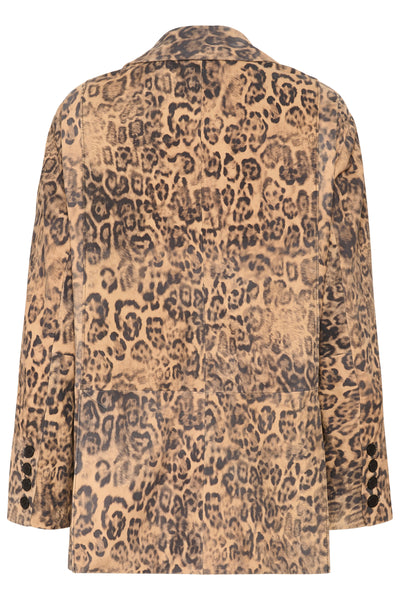 GZleane OZ blazer leopardmönstrat läder - 10909938 Thumbnail