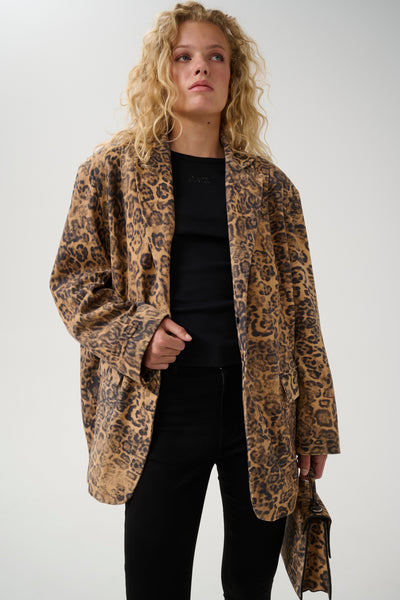 GZleane OZ blazer leopardmönstrat läder - 10909938 Thumbnail