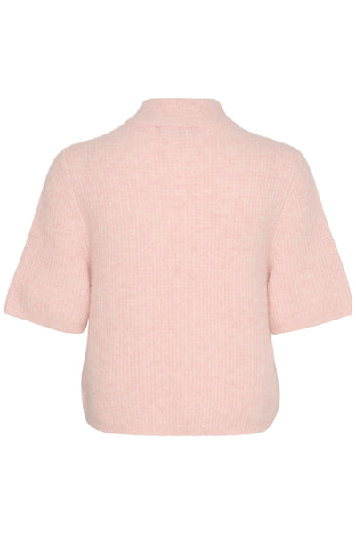 AlphaGZ ss kort kofta Rose grey melange - 10910034 Thumbnail