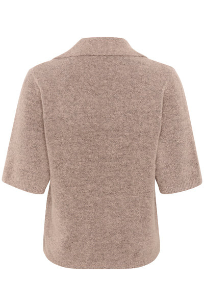 GZalpha ss polo pullover Rose Dust Melange - 10910035 Thumbnail