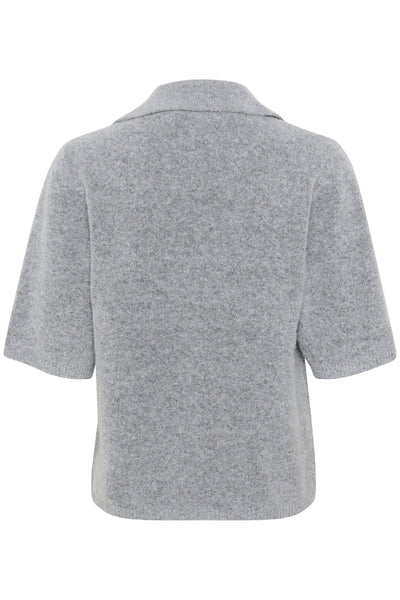 GZalpha ss polo pullover Pearl Blue Melange - 10910035 Thumbnail