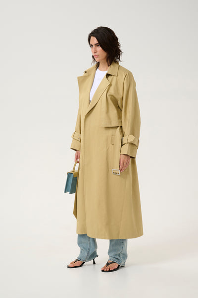 GZsouri trenchcoat Mörkgul/beige - 10910076 Thumbnail