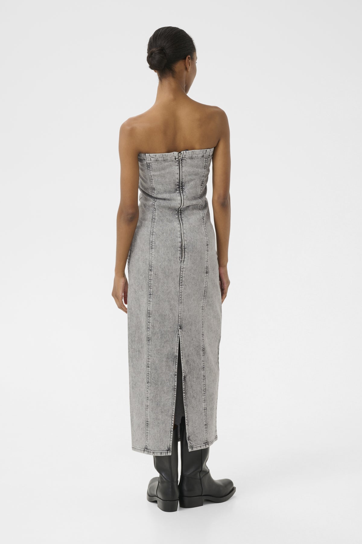 GZzauma SL lång klänning Vintage grey wash