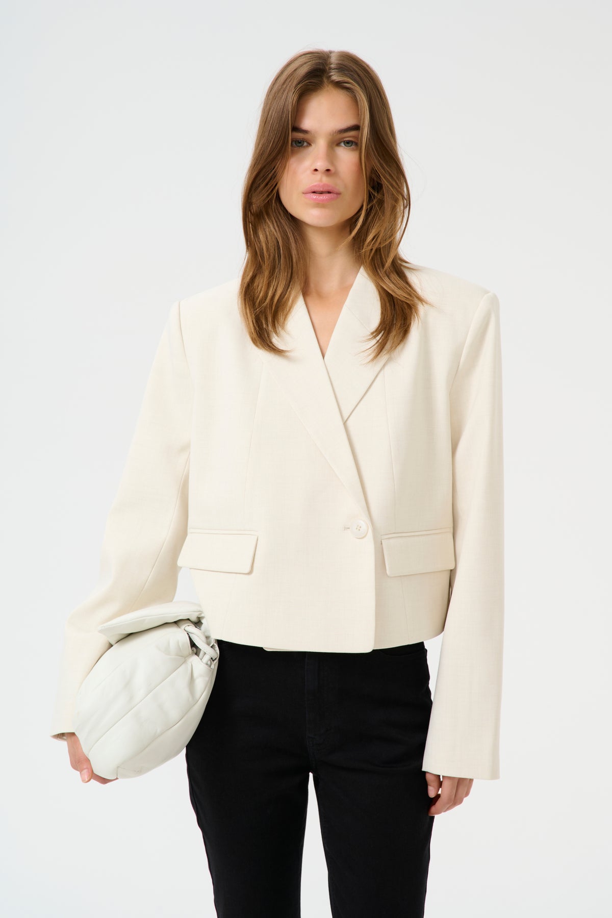 GZseaver LS kort blazer Egret Melange