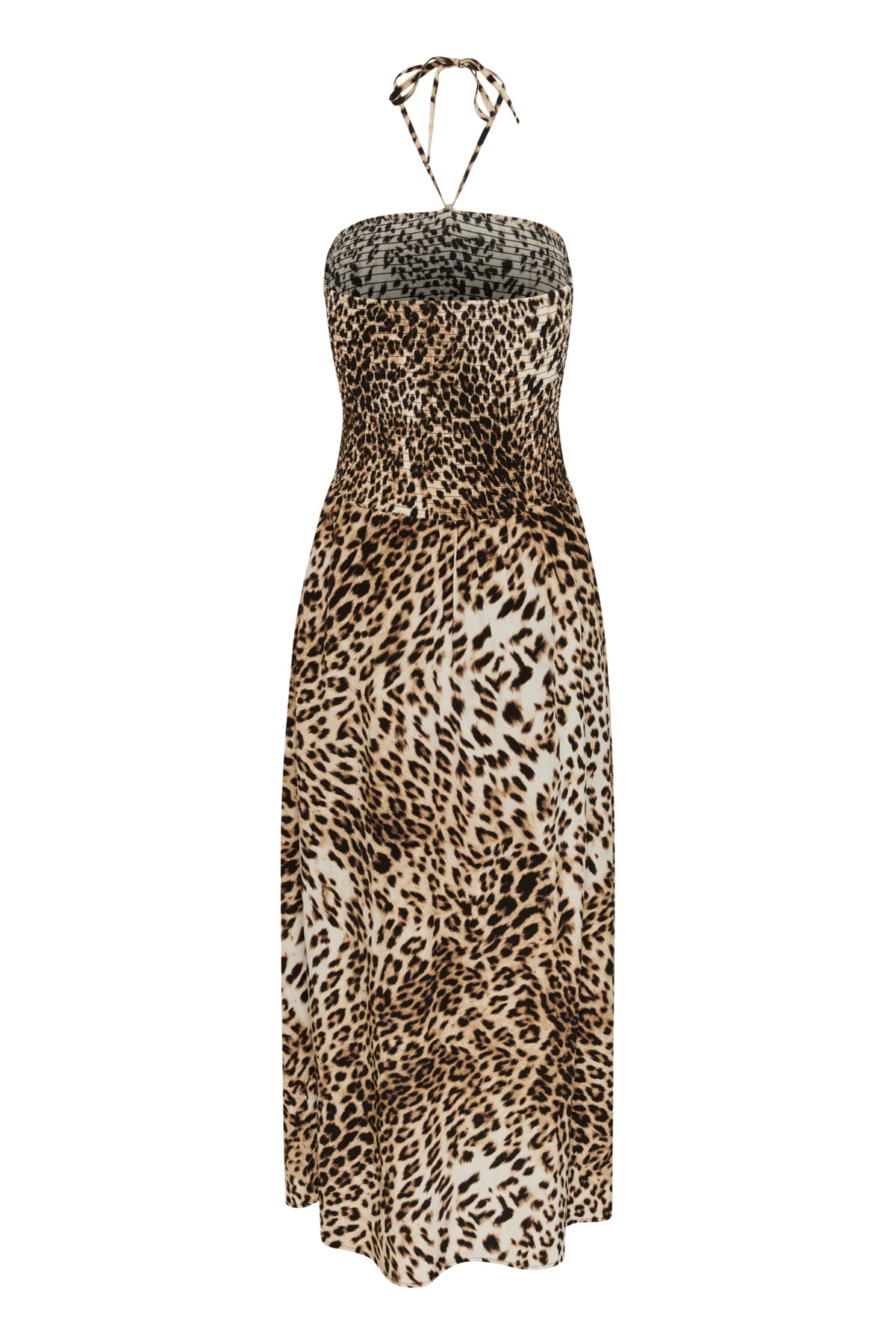 GZgeopa P tubklänning Leopard smörgult