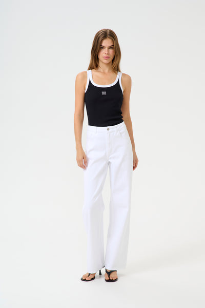 GZzolina twill HW wide jeans White Wash - 10910265 Thumbnail