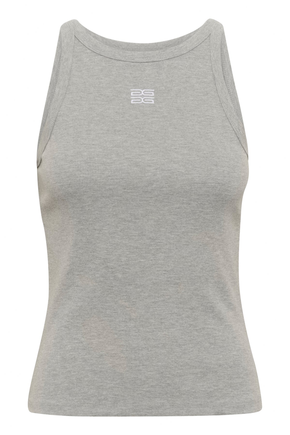 GZdrew mel logo tank Gråmelerad