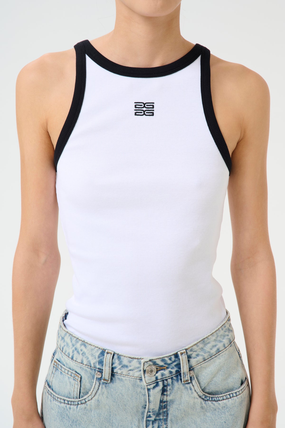 GZdrew linne med kontrastlogotyp Bright White