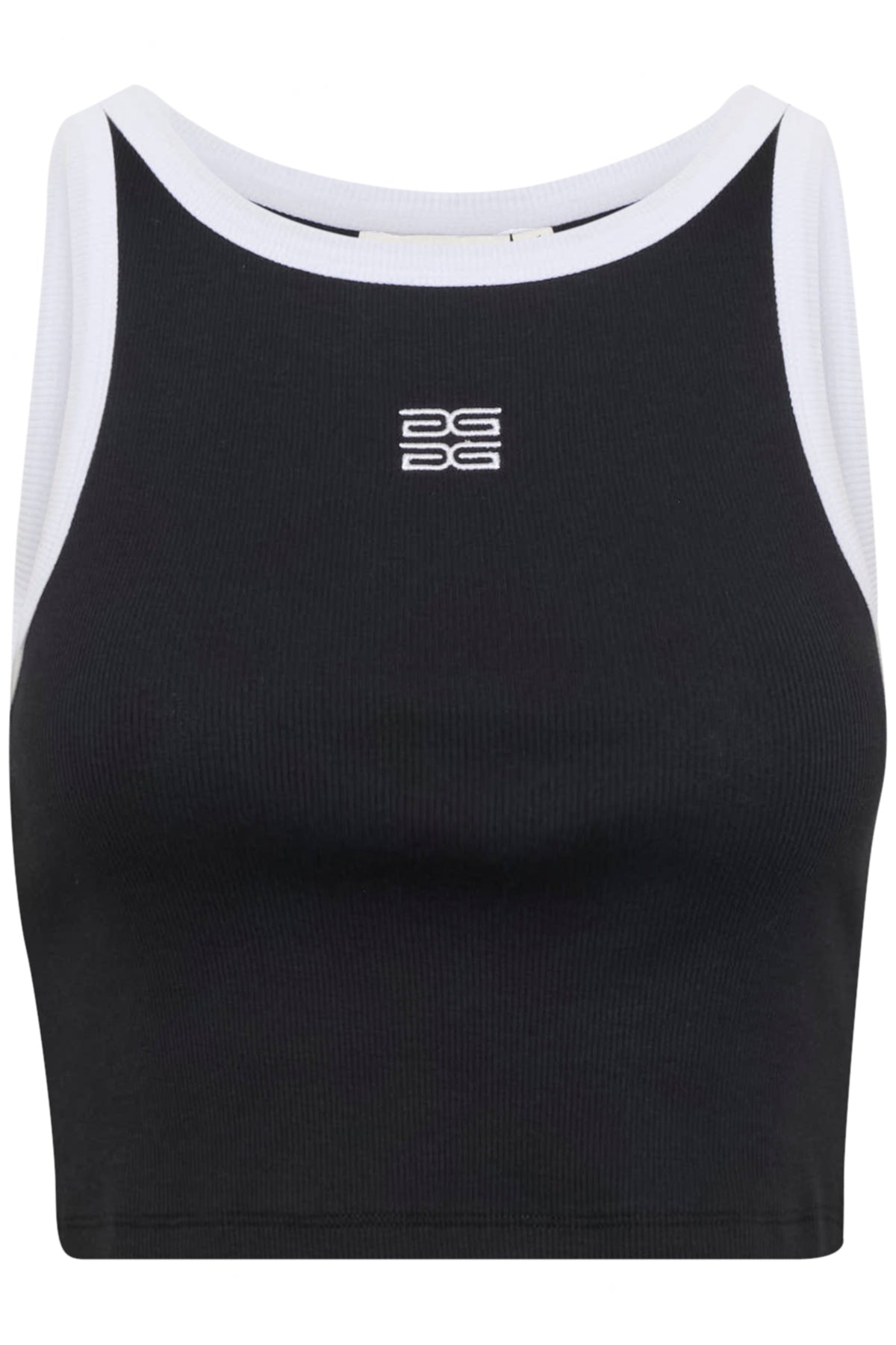 GZdrew contrast logo crop top svart