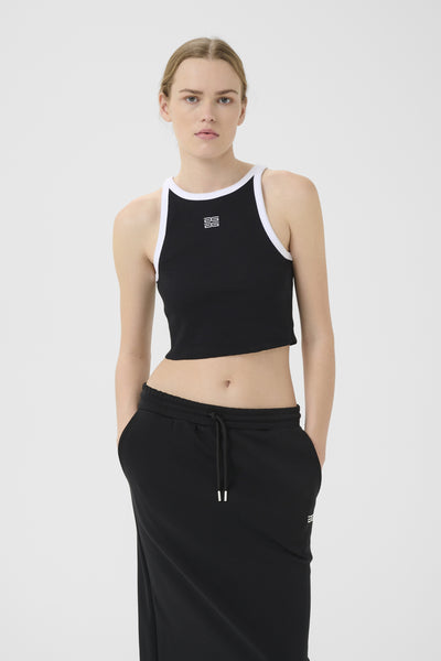 GZdrew contrast logo crop top svart Thumbnail