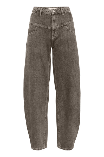 GZjosie HW barrel jeans Greige denimtvätt Thumbnail