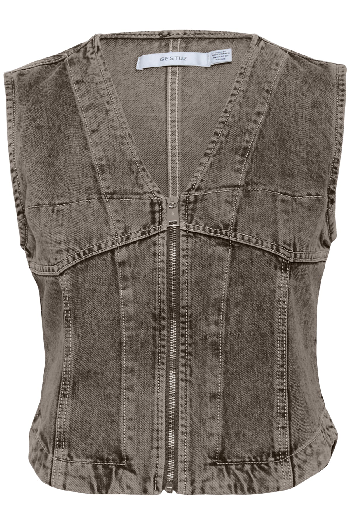 GZjosie väst Greige denim wash - 10910304