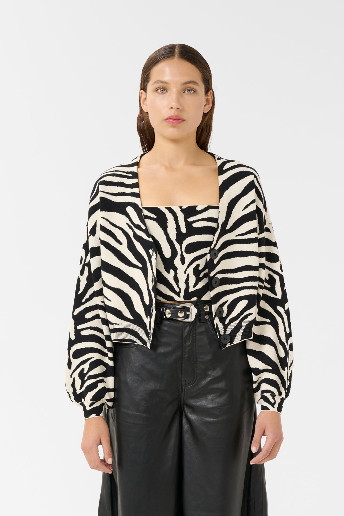 GZzebba cardigan Black/Birch tiger - 10910341