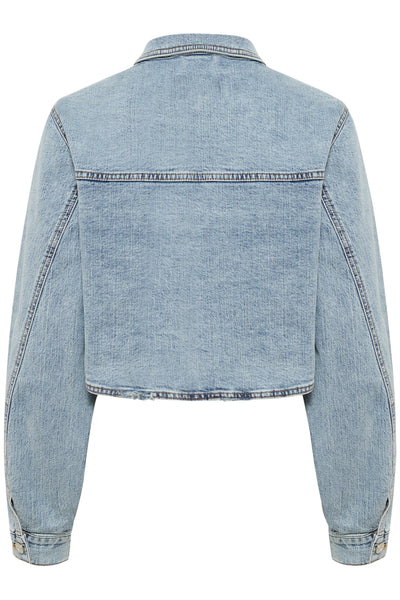 GZdea kort jacka Ljusblå denim - 10910382 Thumbnail