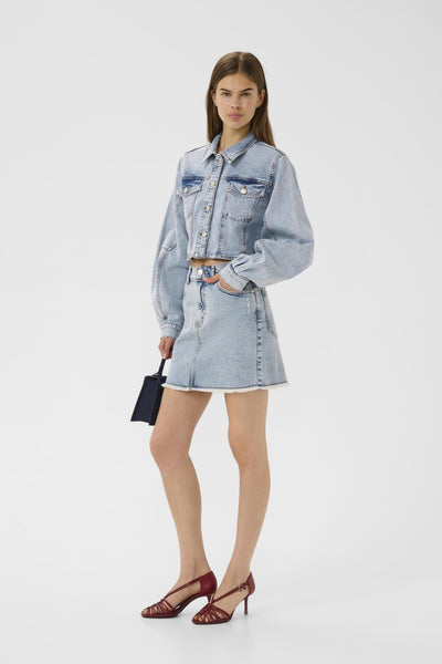 GZdea HW mini skirt Ljusblå denim - 10910384 Thumbnail