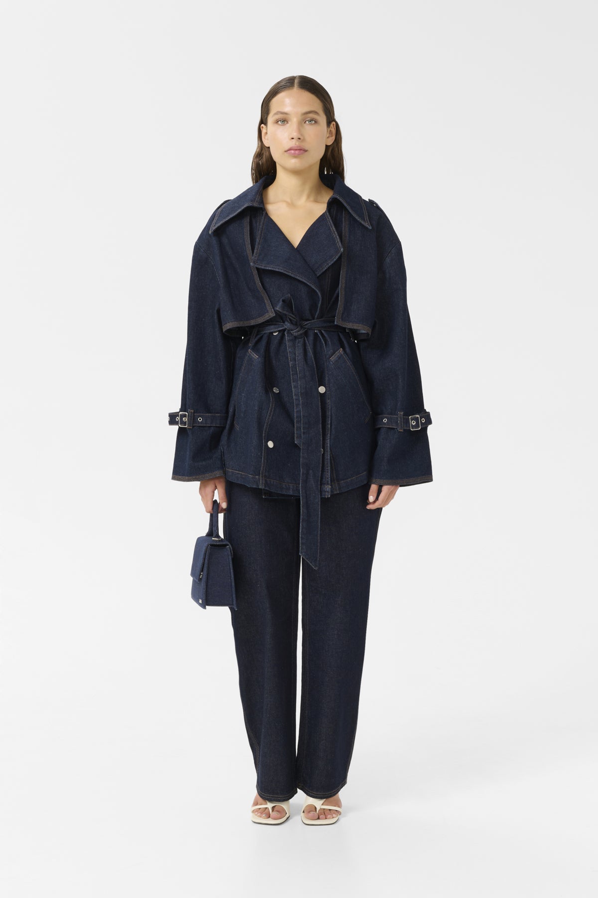 GZsummer trenchcoat otvättad denim - 10910393