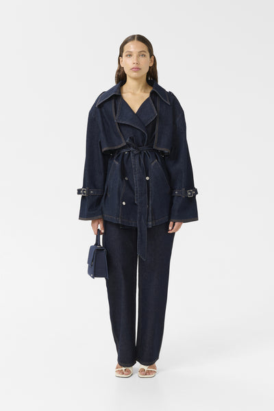 GZsummer trenchcoat otvättad denim - 10910393 Thumbnail