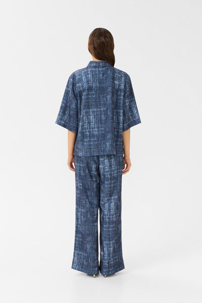 GZdemia P HW pants Dark denim structure - 10910410 Thumbnail