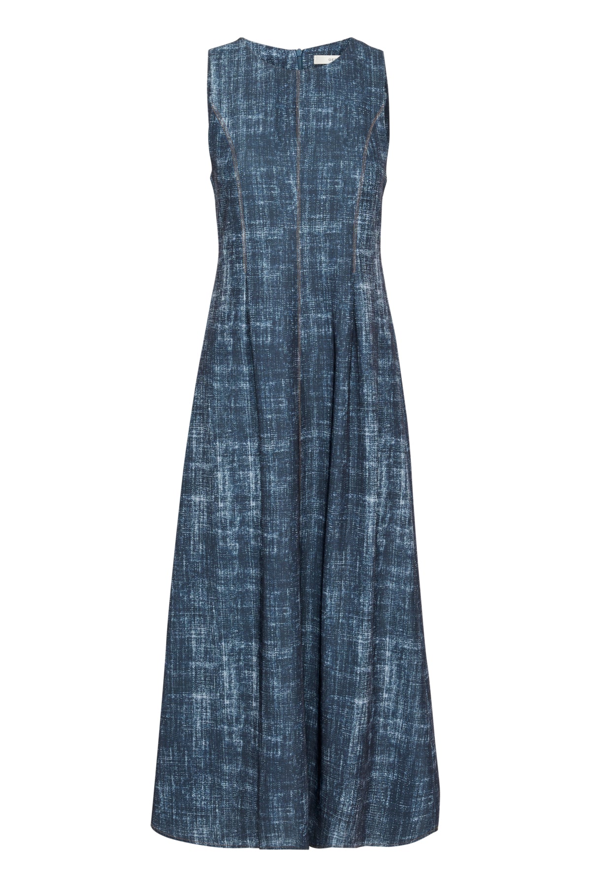 GZdemia P lång klänning Dark denim structure - 10910412