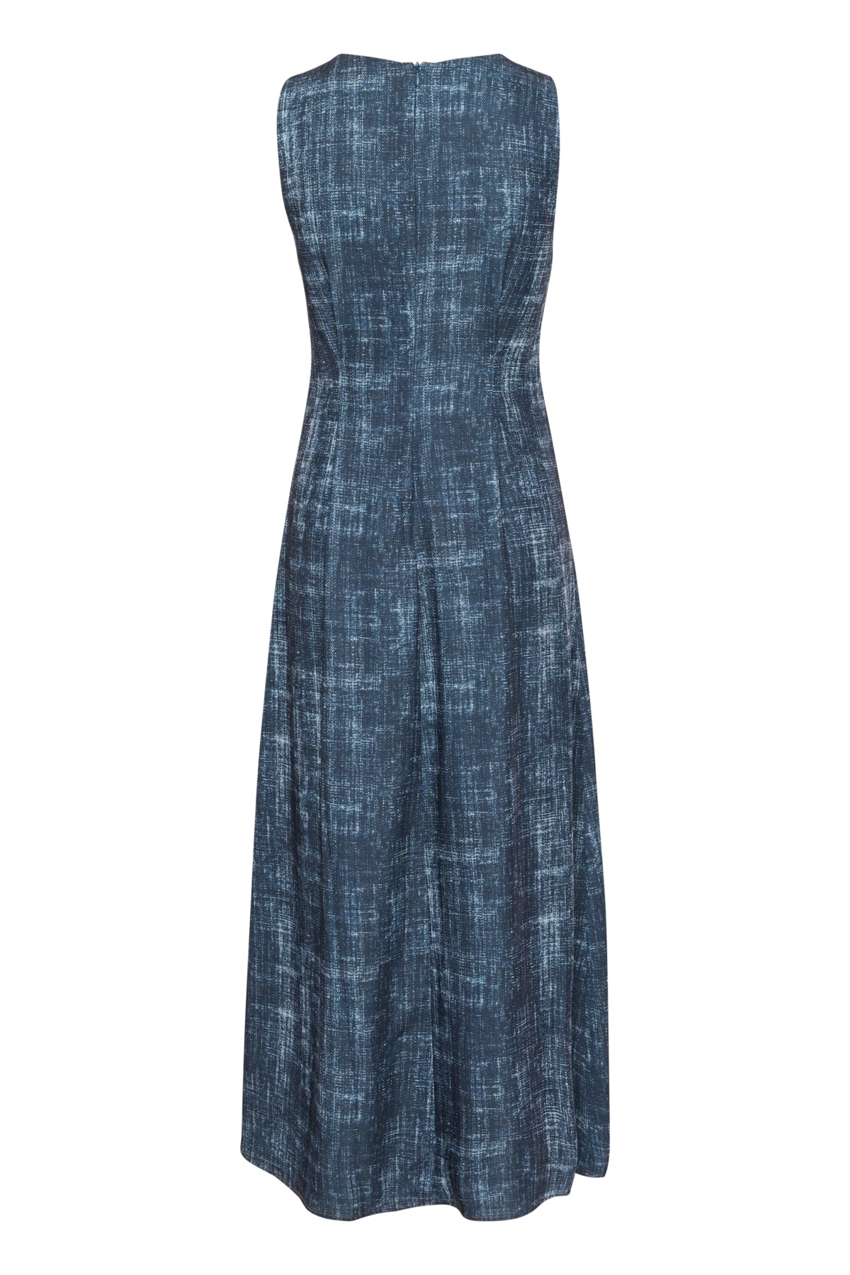 GZdemia P lång klänning Dark denim structure - 10910412