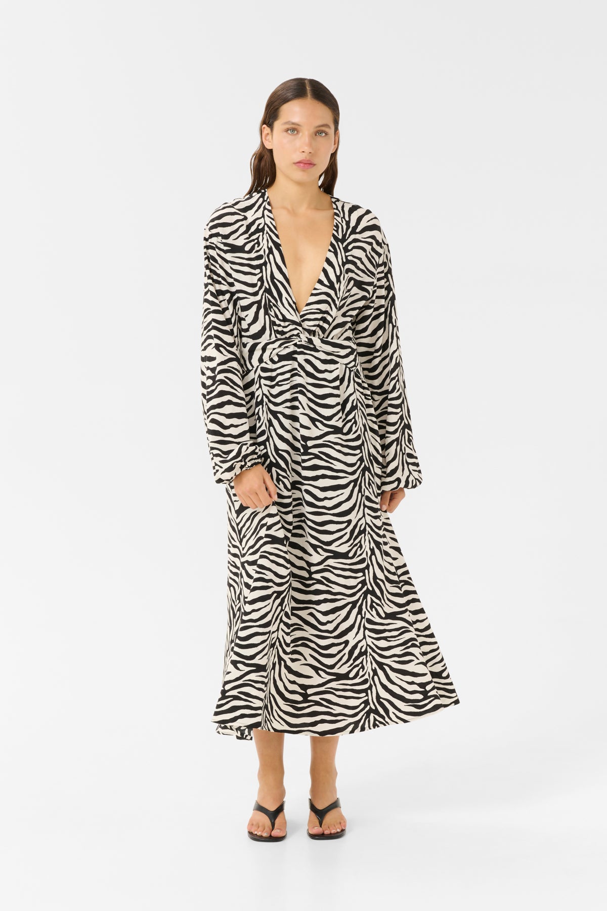 GZveva P LS-klänning Black/Birch tiger - 10910422