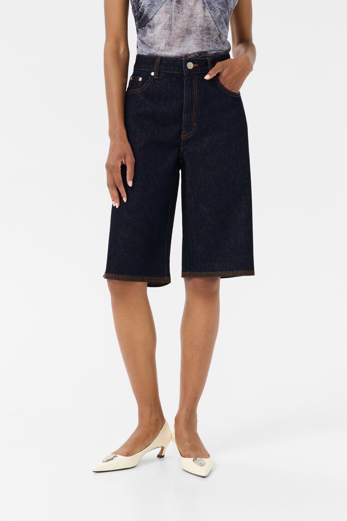 GZsummer HW long shorts Obehandlad denim - 10910456