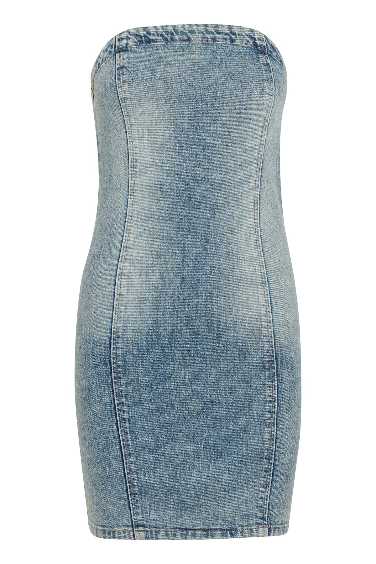 GZnielle kort klänning Mid blue washed - 10910470