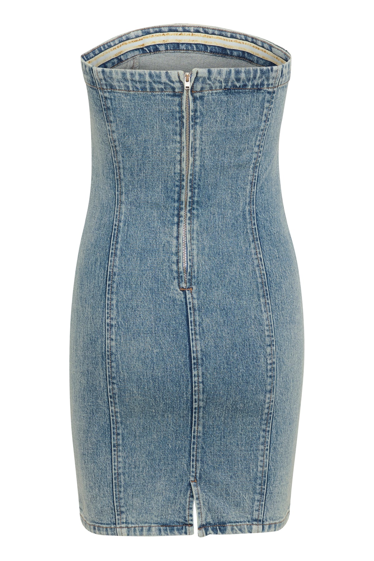 GZnielle kort klänning Mid blue washed - 10910470