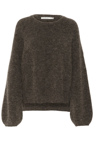 GZalpha slit pullover NOOS Chestnut Melange - 10910478 Thumbnail