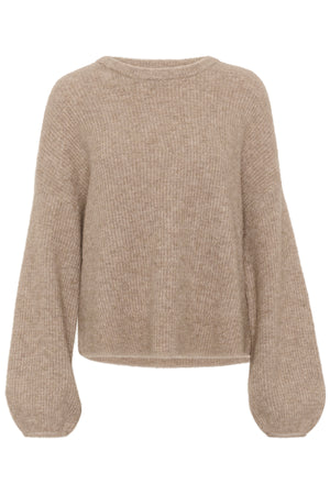 GZalpha slit pullover NOOS Warm Sand Melange - 10910478