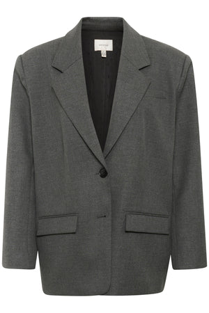 GZpaula melange OZ blazer NOOS Mörkgråmelerad - 10910493