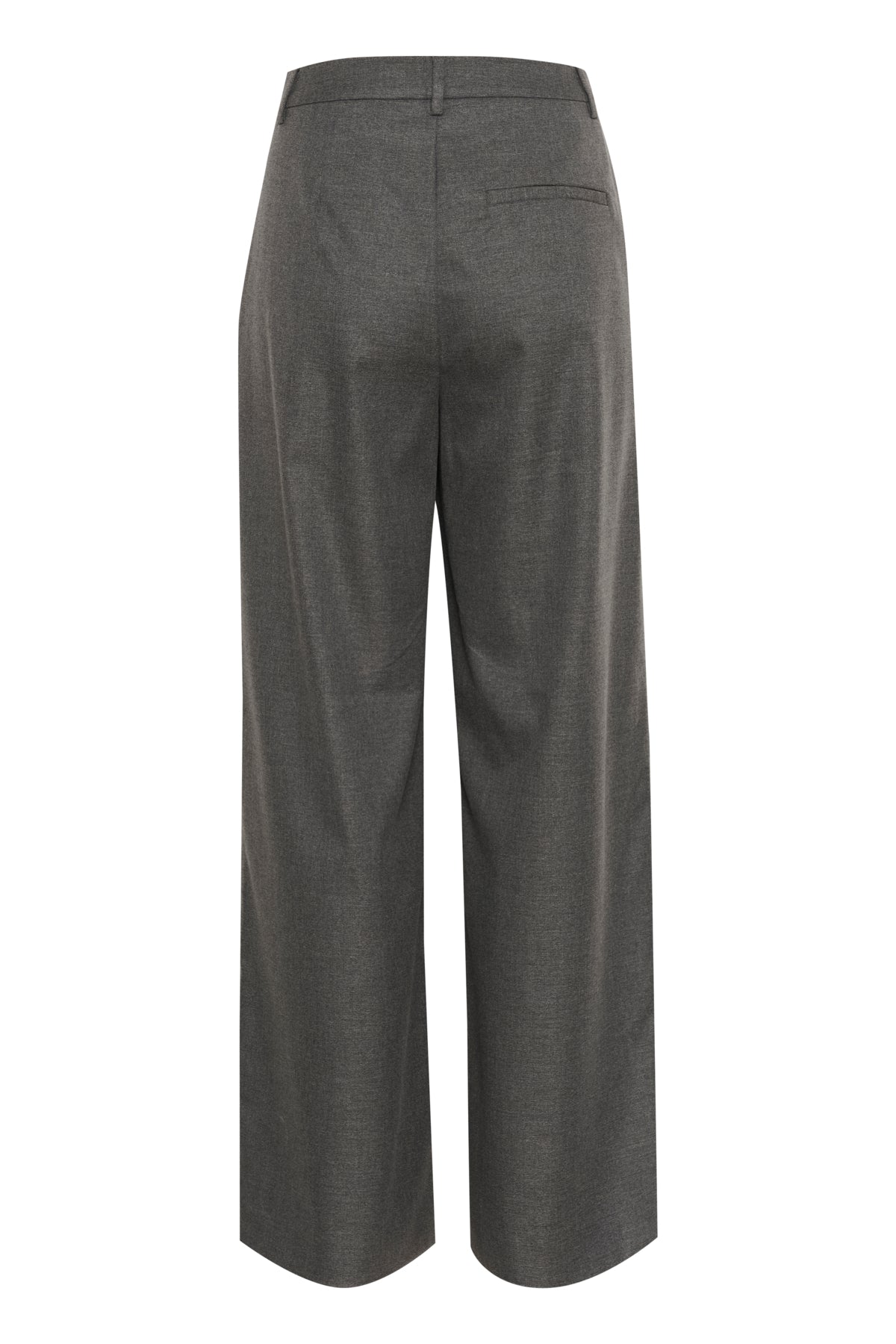 GZpaula melange MW wide pants Mörkgråmelerad - 10910494