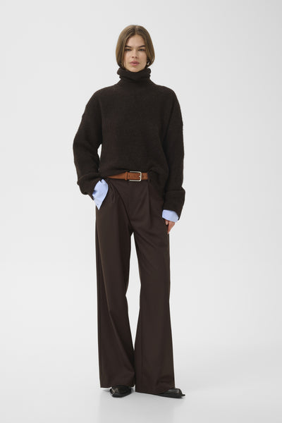 GZpaula melange MW wide pants Molé - 191106 - 10910494 Thumbnail