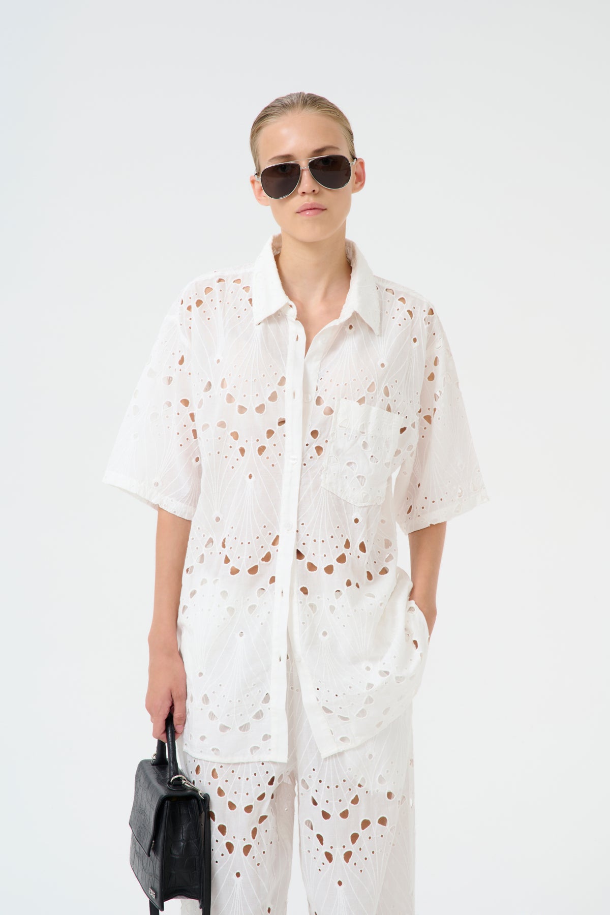 GZbaylor SS shirt Egret - 10910509