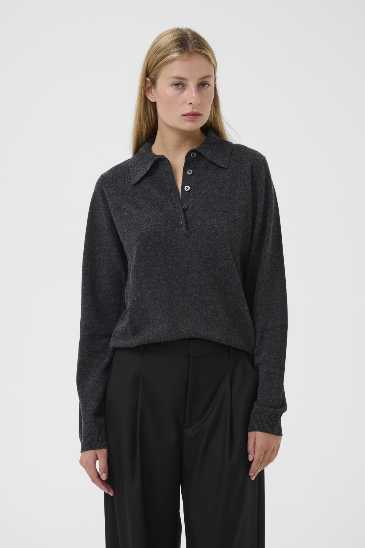 GZmanzi pikétröja Deep Graphite Melange - 10910534
