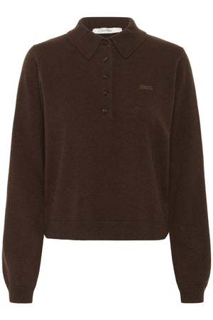GZmanzi pikétröja Deep burnt brown - 10910534