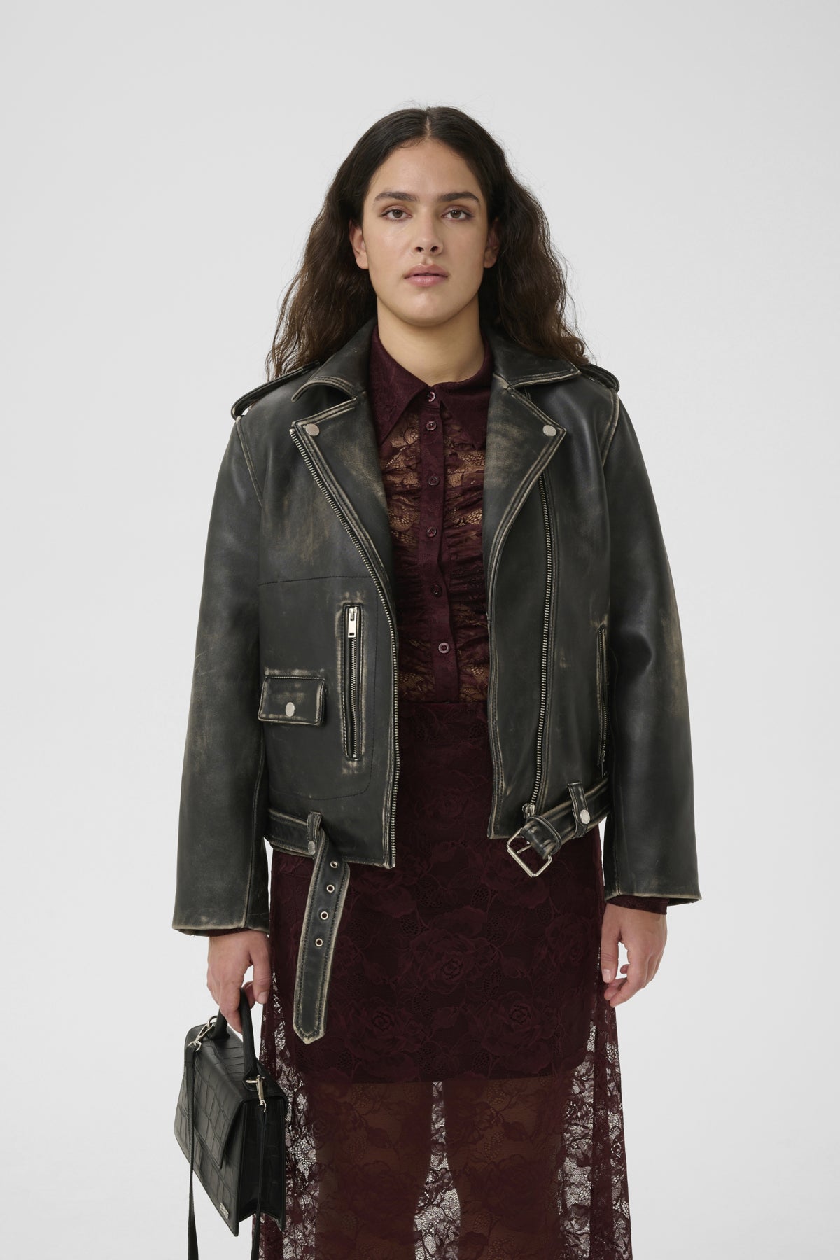 GZrylee bikerjacka Vintage svart - 10910555