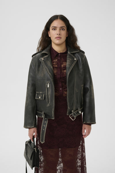 GZrylee bikerjacka Vintage svart - 10910555 Thumbnail