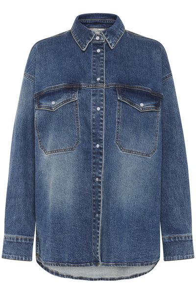 GZviva OZ skjorta Vintage blue denim - 10910575 Thumbnail