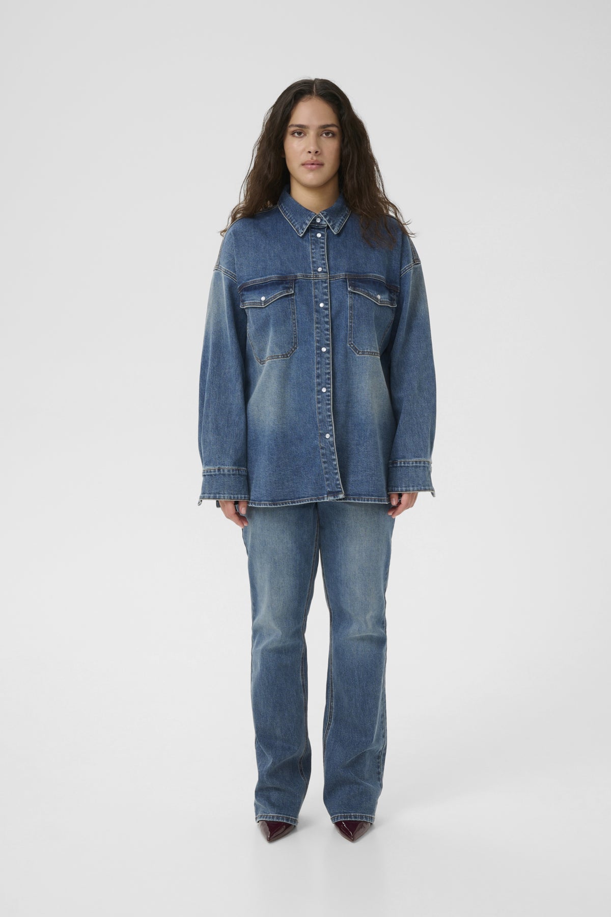 GZviva OZ skjorta Vintage blue denim - 10910575