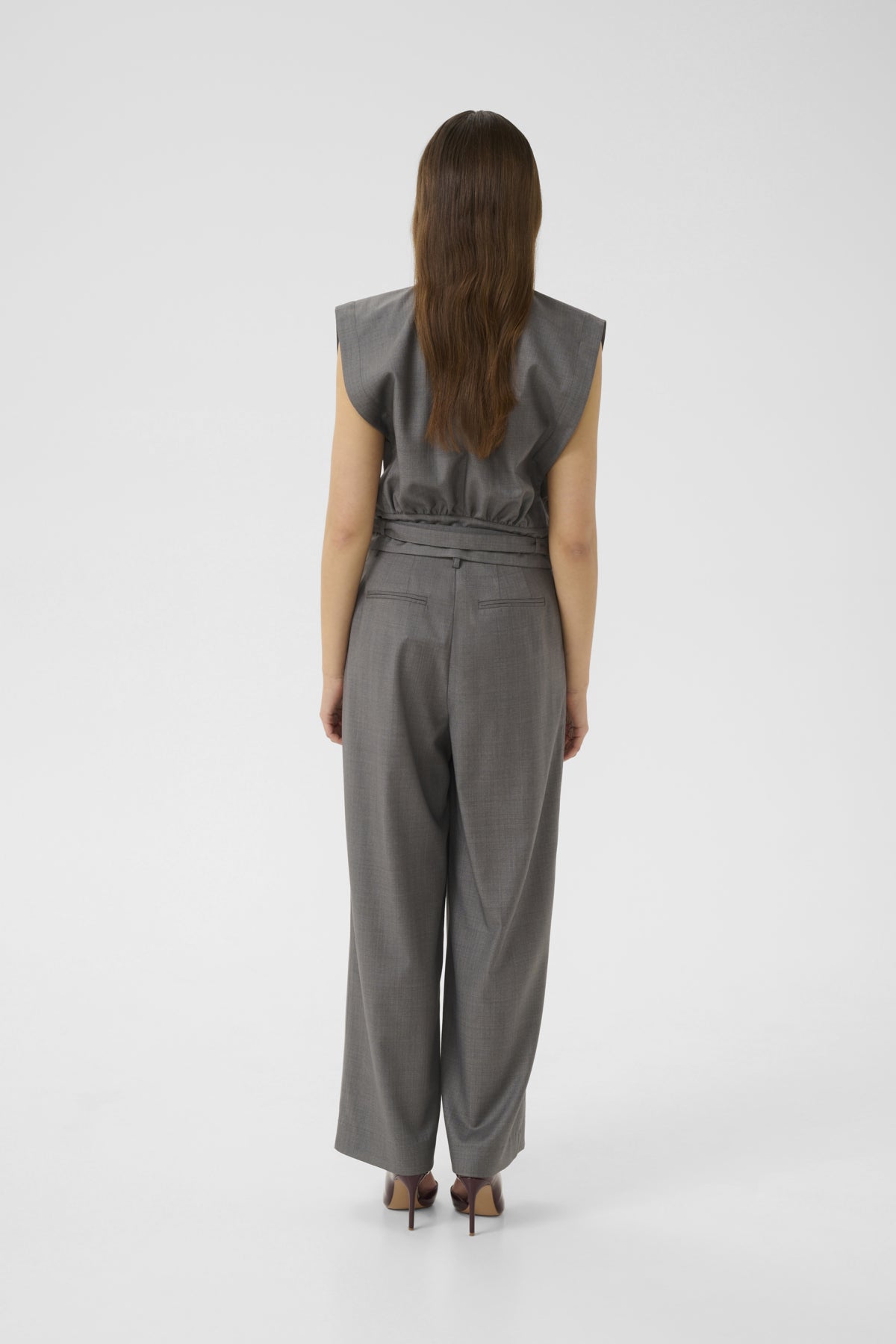 GZeffy HW pants Mörkgråmelerad - 10910622