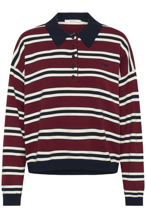 GZpaige polotröja Cabernet/Skycaptain/Egret - 10910655