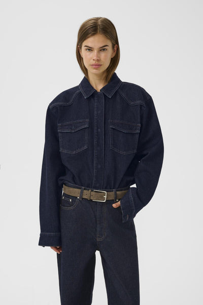 GZsummer shirt Otvättad denim - 10910680 Thumbnail