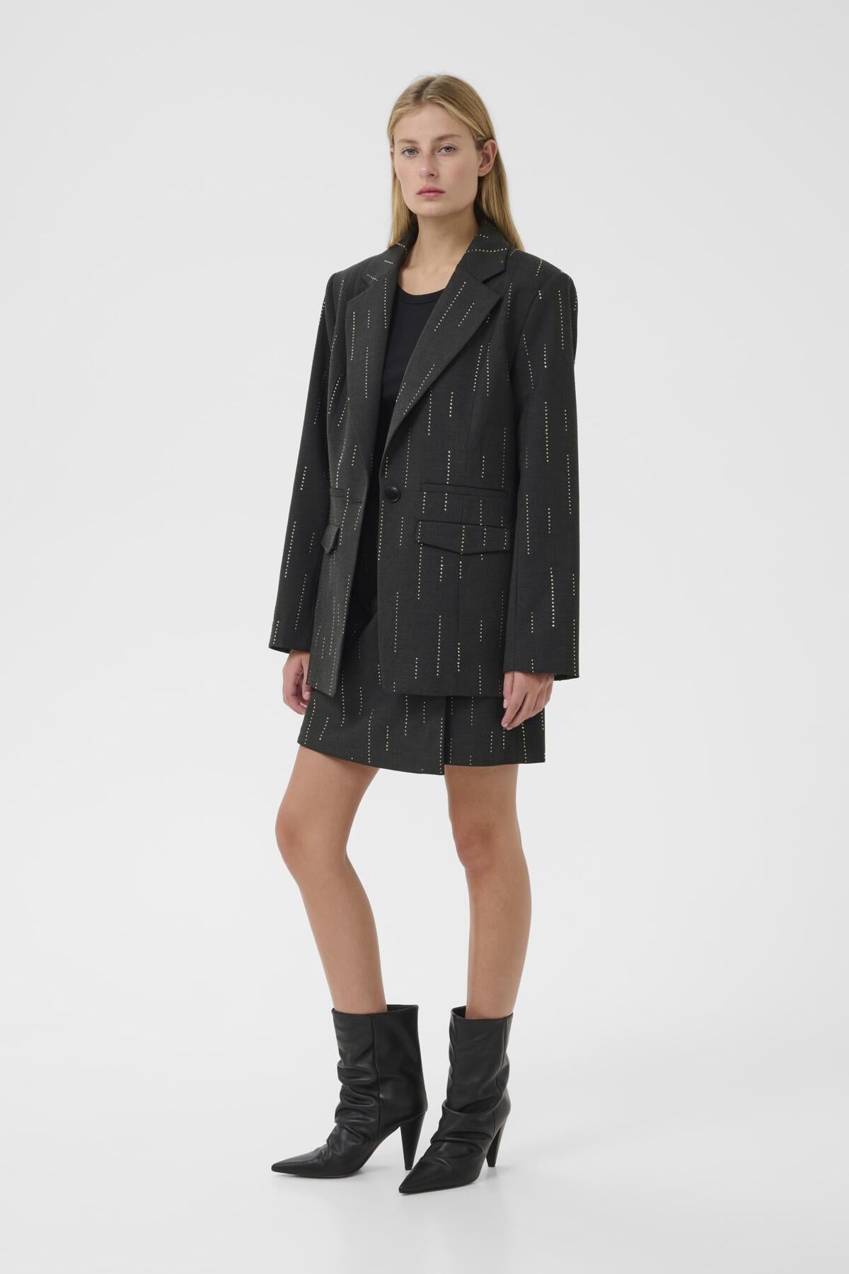 GZadira blazer Mörkgrå melange - 100494 - 10910707
