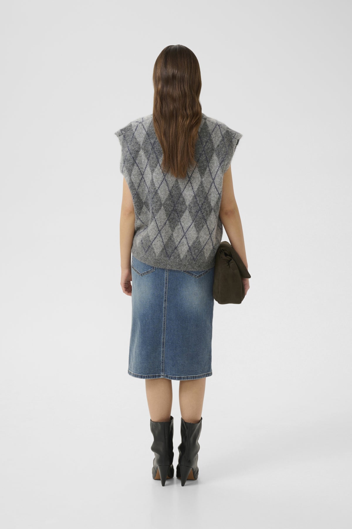 GZviva HW pencil skirt Vintage blue denim - 10910730
