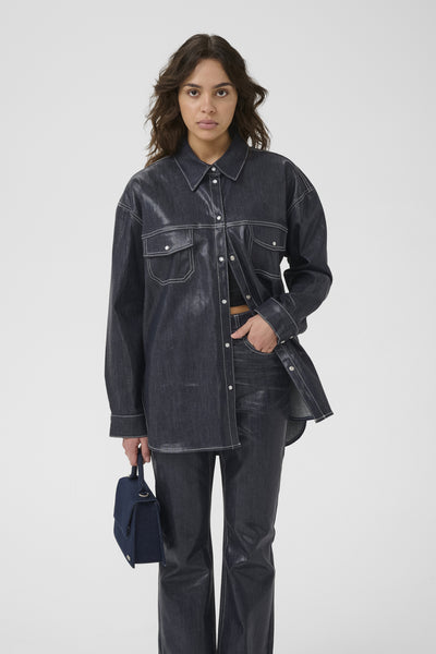 GZpiper OZ Skjorta Rinse wash denim - 108305 - 10910737 Thumbnail